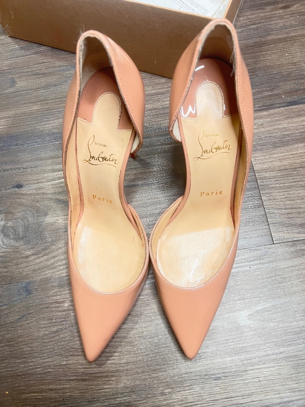Christian Louboutin Pigalle Follies Pointed Toe Pump Nude 38